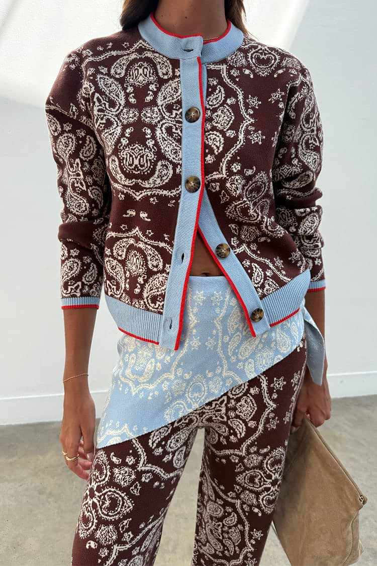 Never Fully Dressed Chocolate Holly Cardigan with Bandana