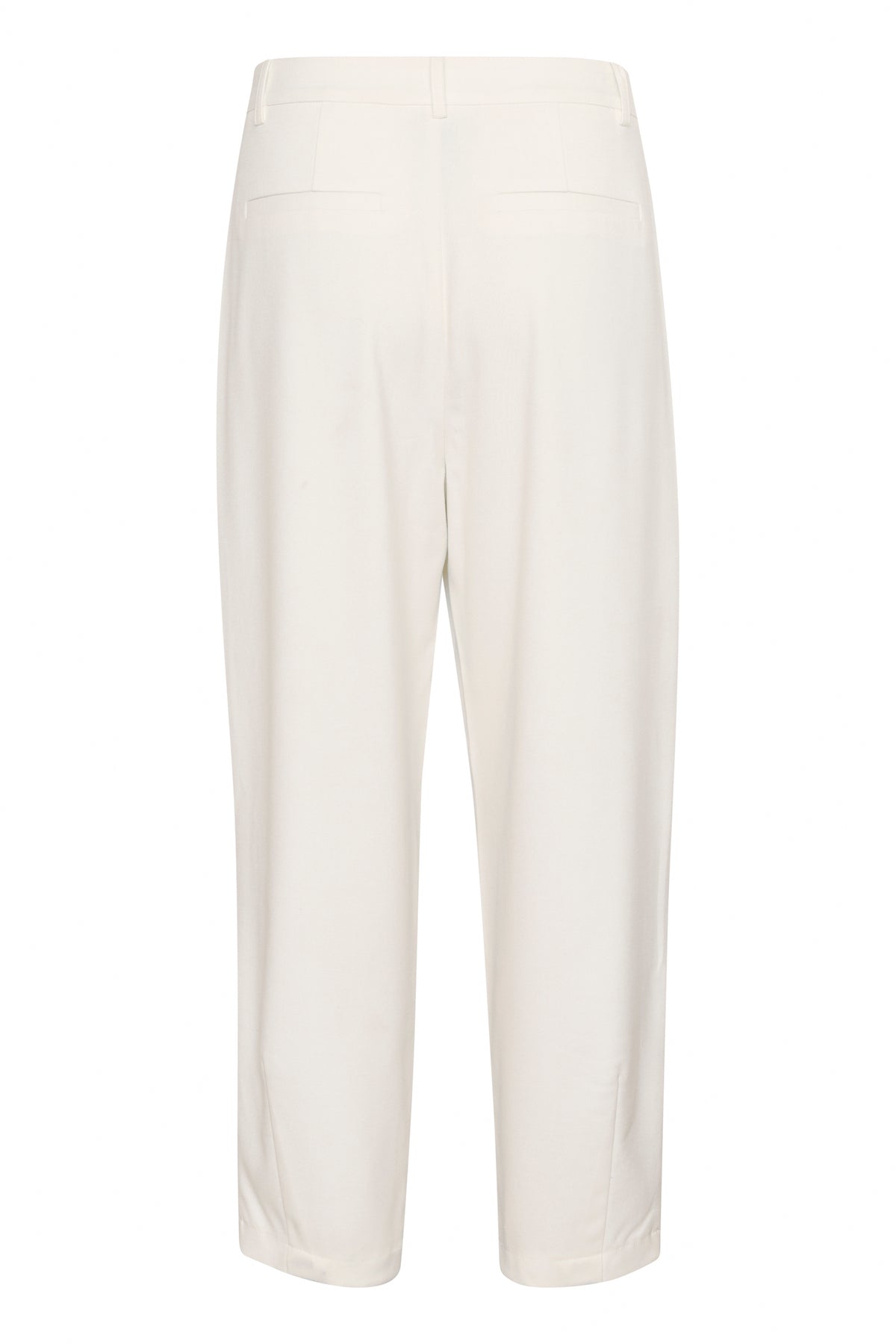 Kaffe Kamerle Chalk Highwaisted Ankle Length Barrel Leg Trousers, 10504769