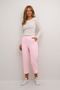 Kaffe Kasakura Highwaisted Pink Mist Ankle Length Trousers, 10506127