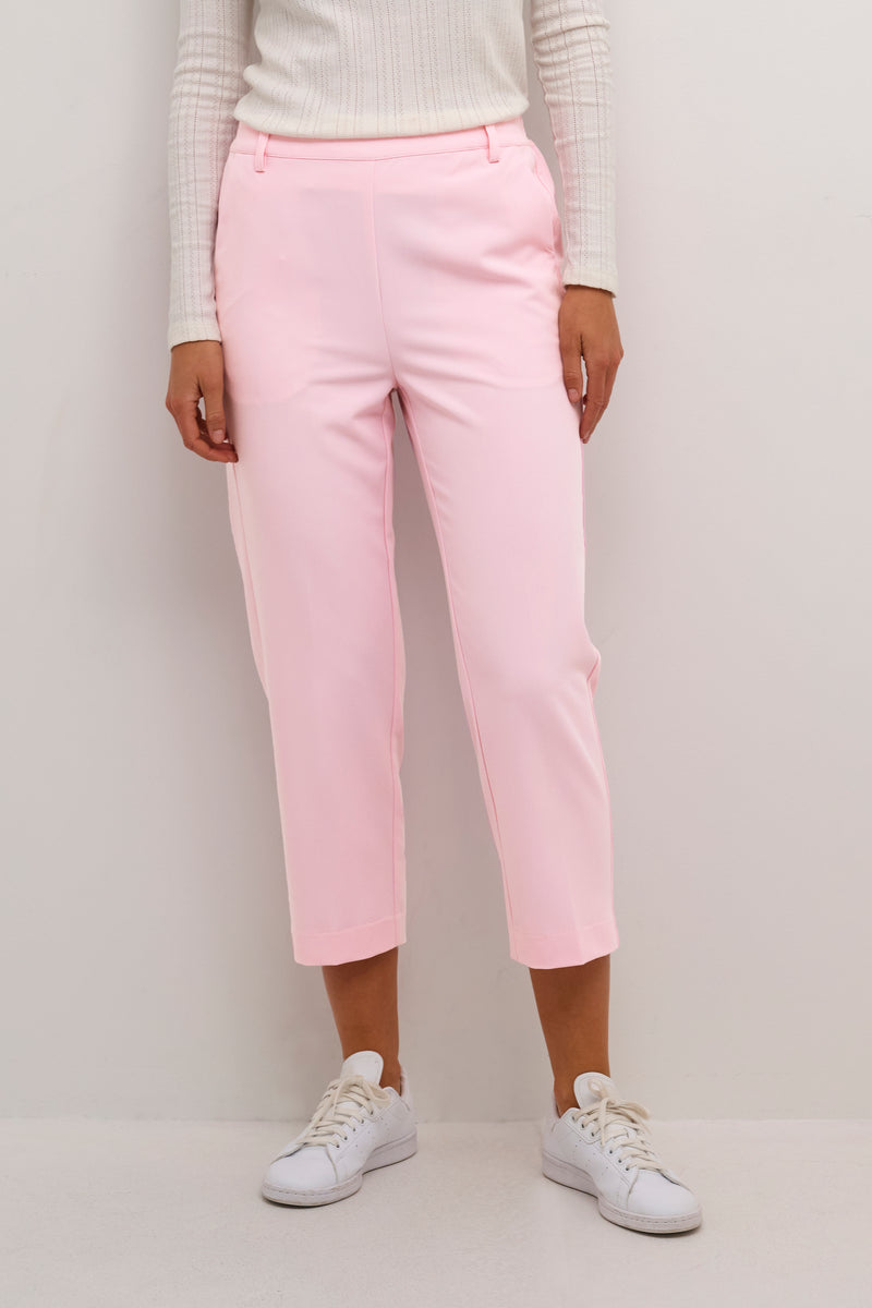 Kaffe Kasakura Highwaisted Pink Mist Ankle Length Trousers, 10506127