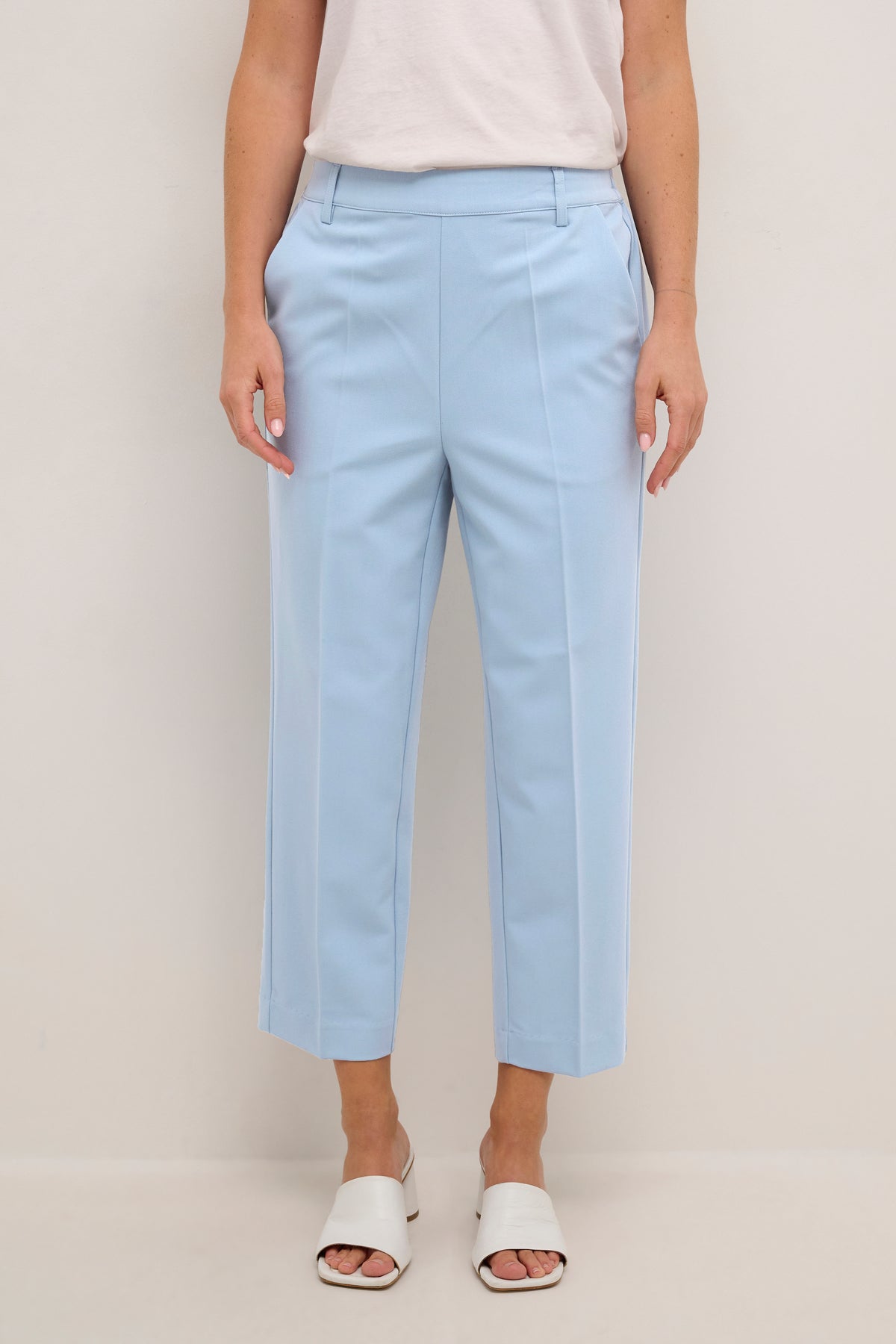 Kaffe Kasakura Faded Denim Ankle Length Trousers, 10506127