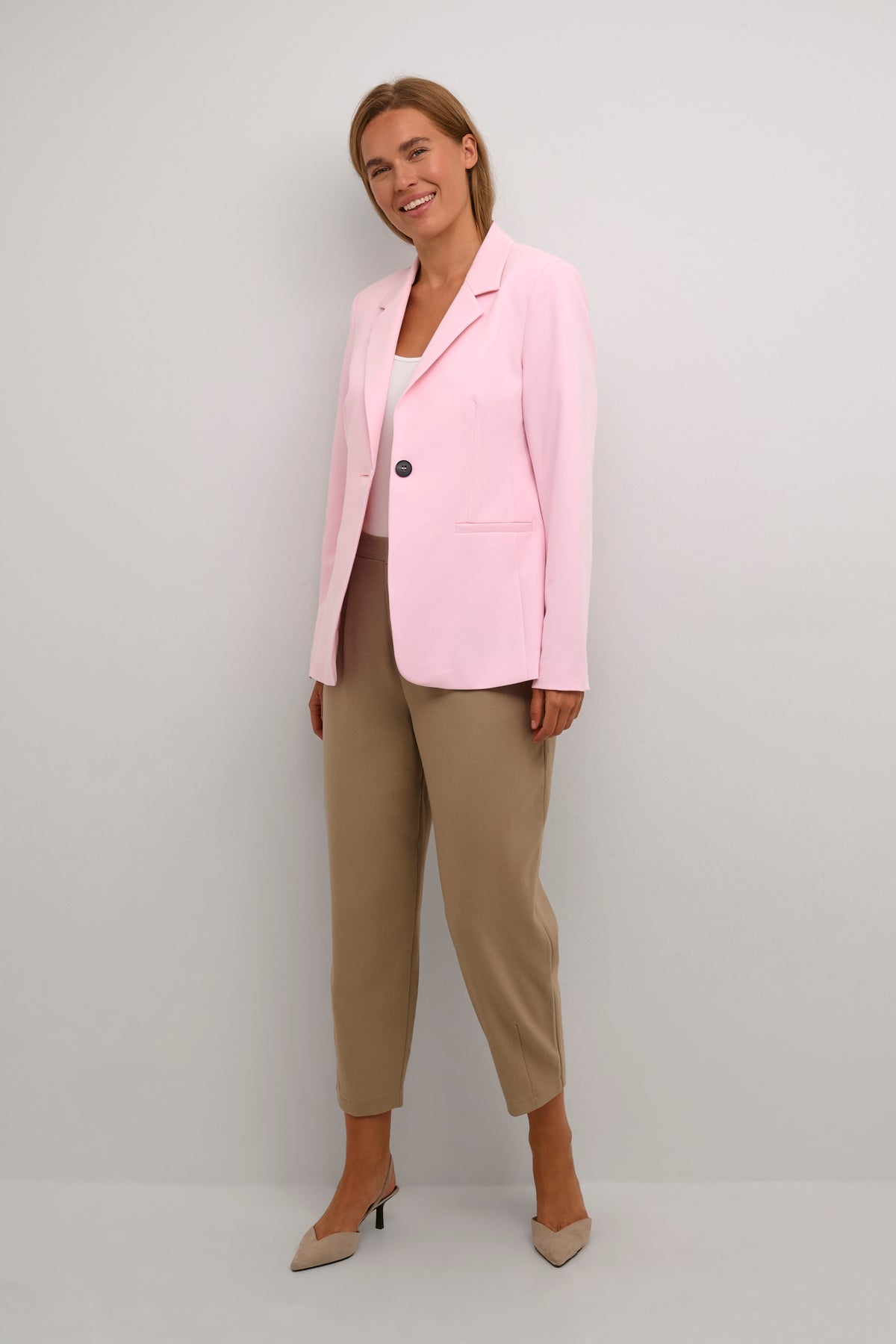 Kaffe Kasakura Pink Mist Single Breasted Blazer, 10506684