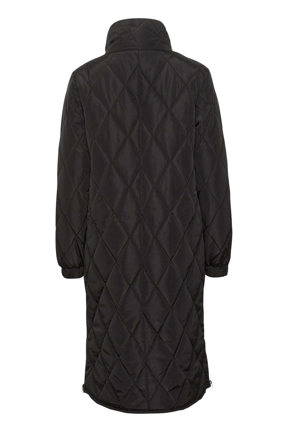 Kaffe Kalindsay Deep Black Quilted Longline Coat, 10507667