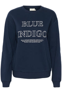 Kaffe Kaleonora Midnight Marine Fleece Lined Sweatshirt, 10508209