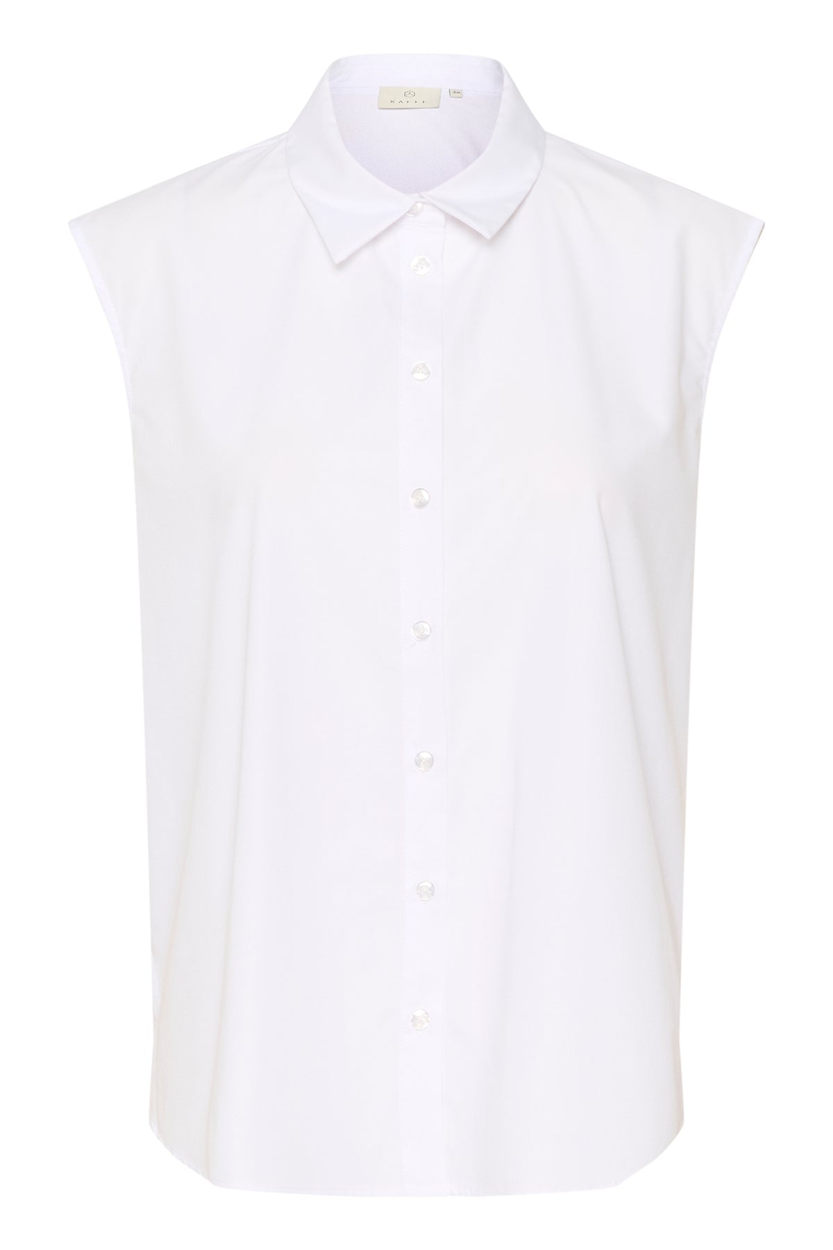 Kaffe Kaanna Optical White Knot Back Longline Oversized Shirt, 10508614