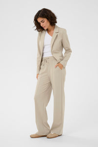 Kaffe Kajenny Feather Beige Wide Leg Elasticated Trousers