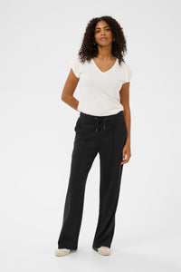 Kaffe Kajenny Black Wide Leg Elasticated Trousers, 10508621