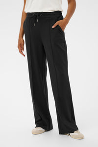 Kaffe Kajenny Black Wide Leg Elasticated Trousers, 10508621