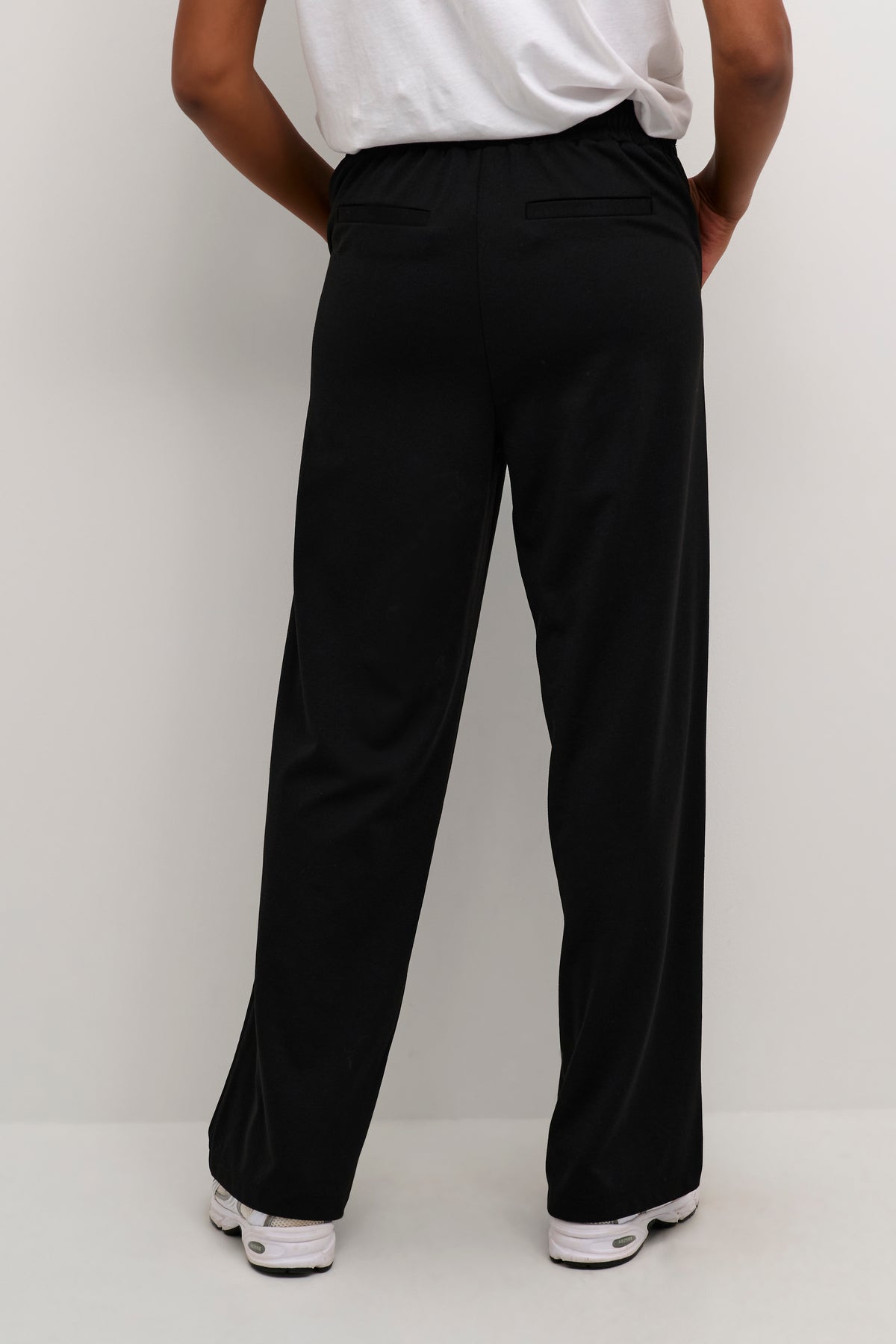 Kaffe Kajenny Black Wide Leg Elasticated Trousers, 10508621