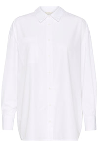 Kaffe Kagrace Oversized Optical White Open Back Shirt, 10508890