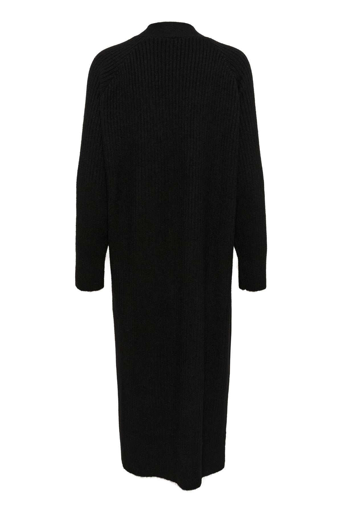 Kaffe Karinya Black Knitted Longline Oversized Cardigan, 10508958