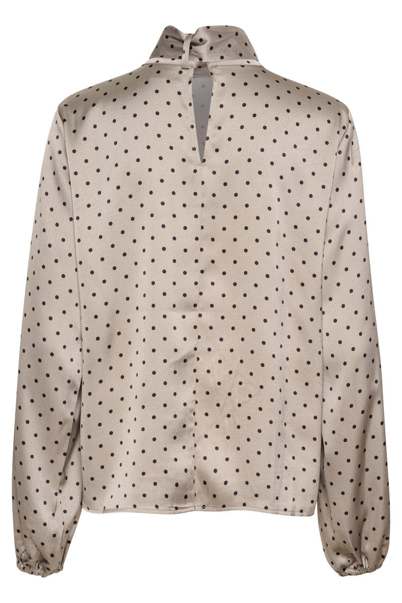 Kaffe Kadonna Steeple Grey/Black Polka Dot Blouse