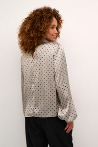 Kaffe Kadonna Steeple Grey/Black Polka Dot Blouse, 10509245