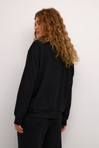 Kaffe Kaannika Black Modal Supersoft High Neck Sweatshirt