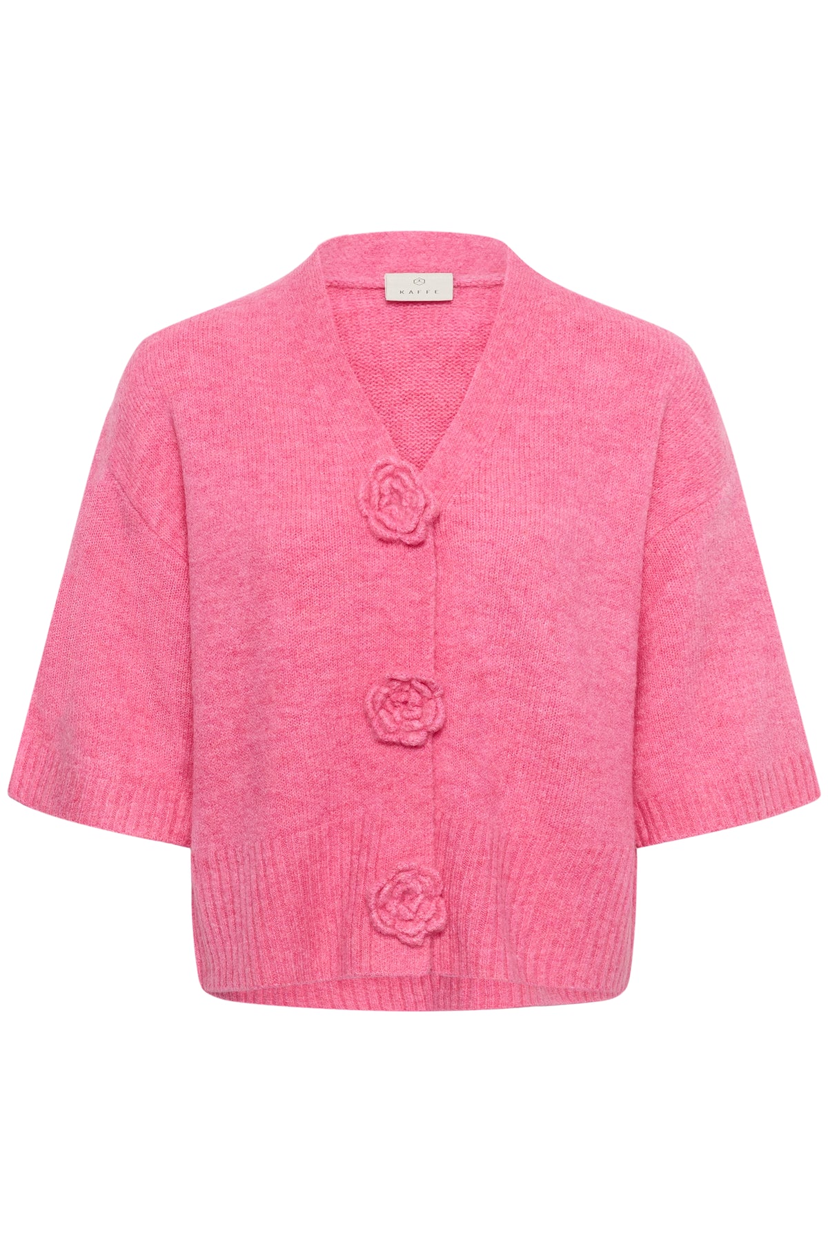 Kaffe Karosie Power Pink V-Neck Cardigan, 10509480