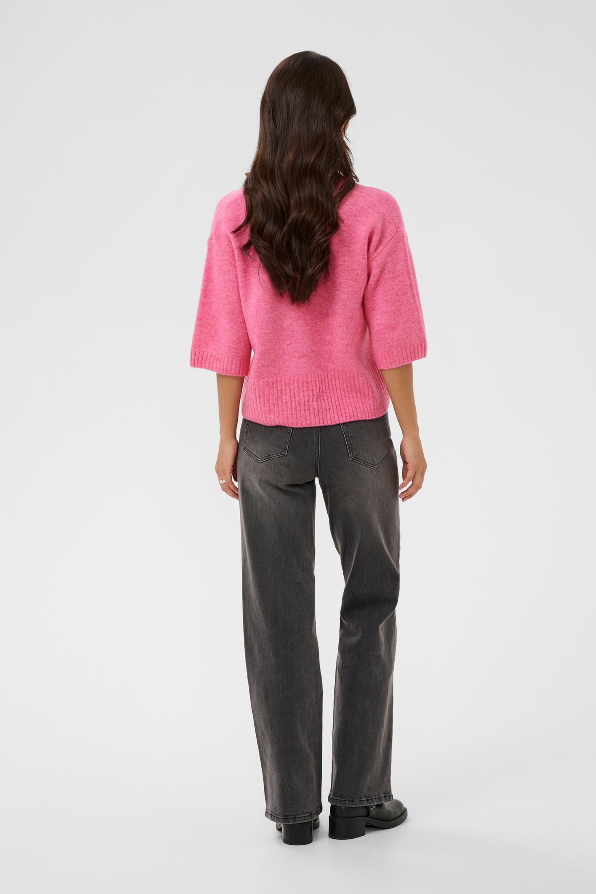 Kaffe Karosie Power Pink V-Neck Cardigan, 10509480