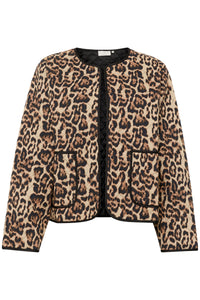 Kaffe Kavalia Natural Leopard Print Jacket, 10509537