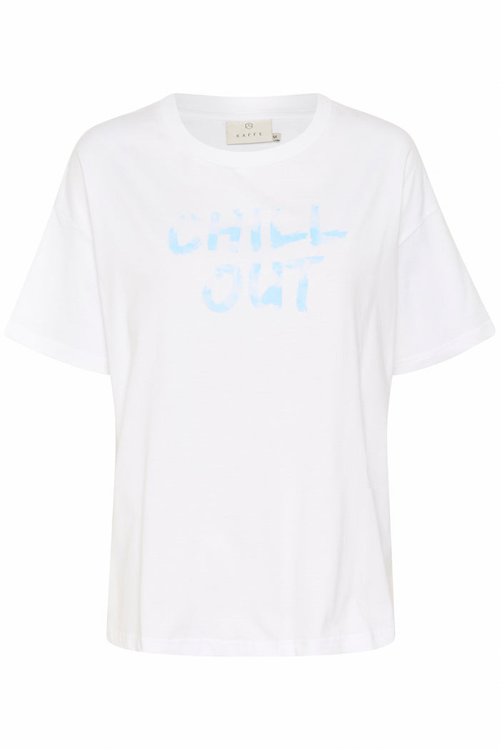 Kaffe Kavigga Optical White 'Chill Out' Oversized T-Shirt