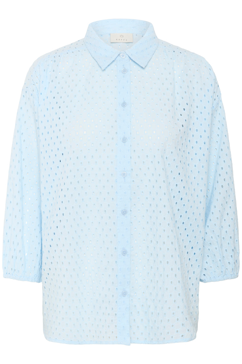 Kaffe Karumba Nantucket Baby Blue Embroidered Shirt