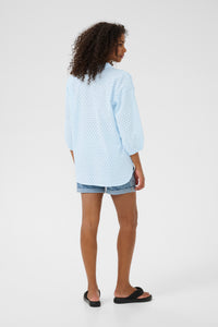 Kaffe Karumba Nantucket Baby Blue Embroidered Shirt