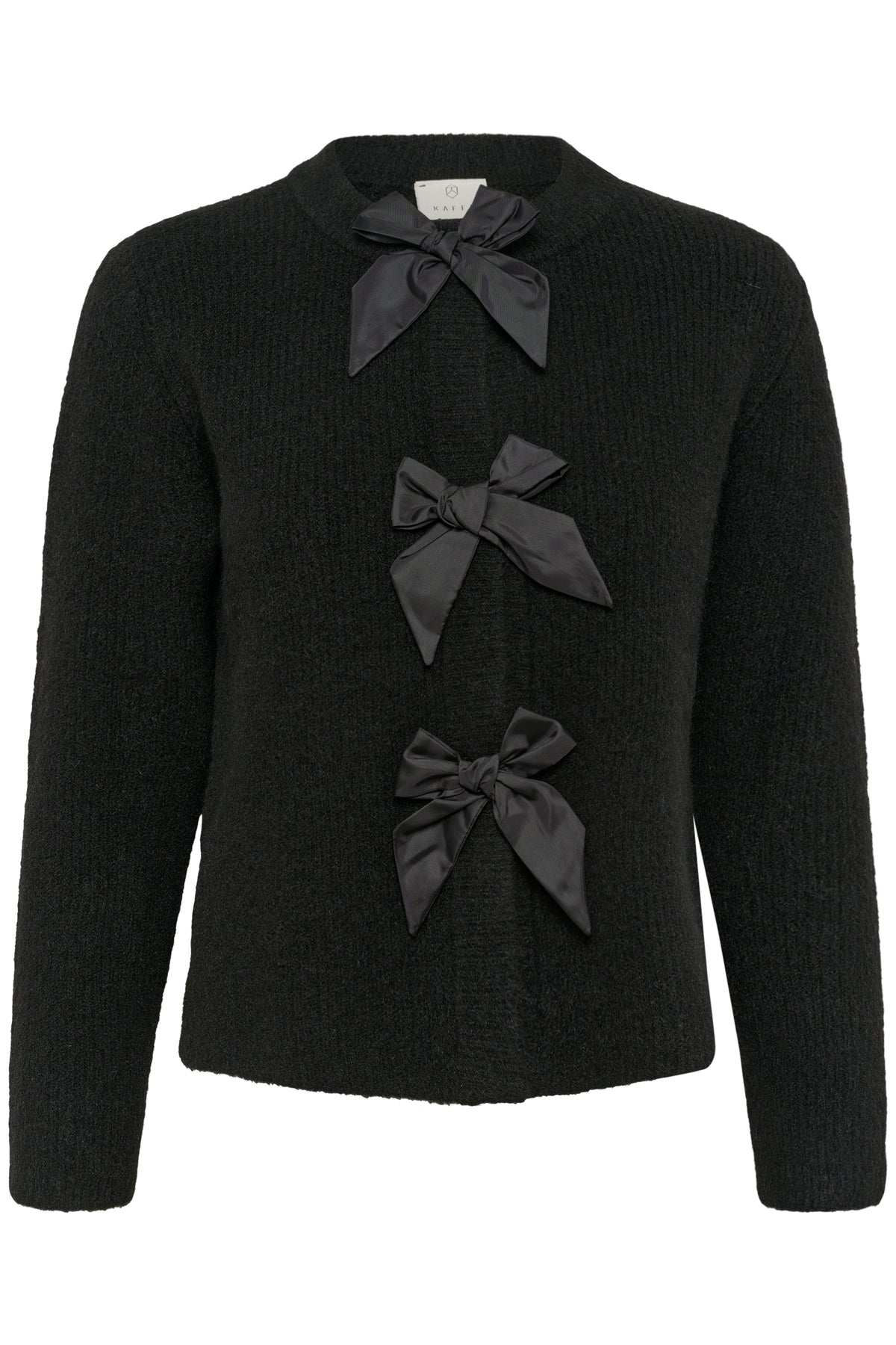Kaffe Kamay Black Bow Knitted Cardigan