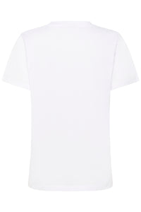 Kaffe Kajean Optical White 'LIBERTY' Embellished Logo T-Shirt, 10511081