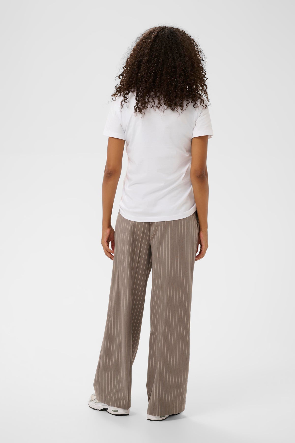 Kaffe Kajean Optical White 'LIBERTY' Embellished Logo T-Shirt, 10511081