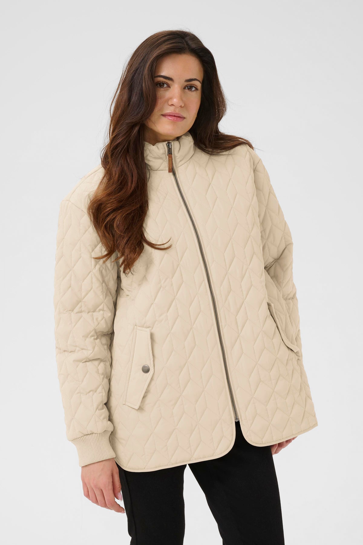 Kaffe KaLeila Dusky Green Quilted Jacket, 10511122