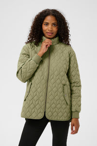 Kaffe KaLeila Dusky Green Quilted Jacket, 10511122