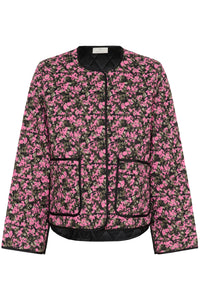 Kaffe Kanuria Pink/Khaki Floral Quilted Jacket, 10511167