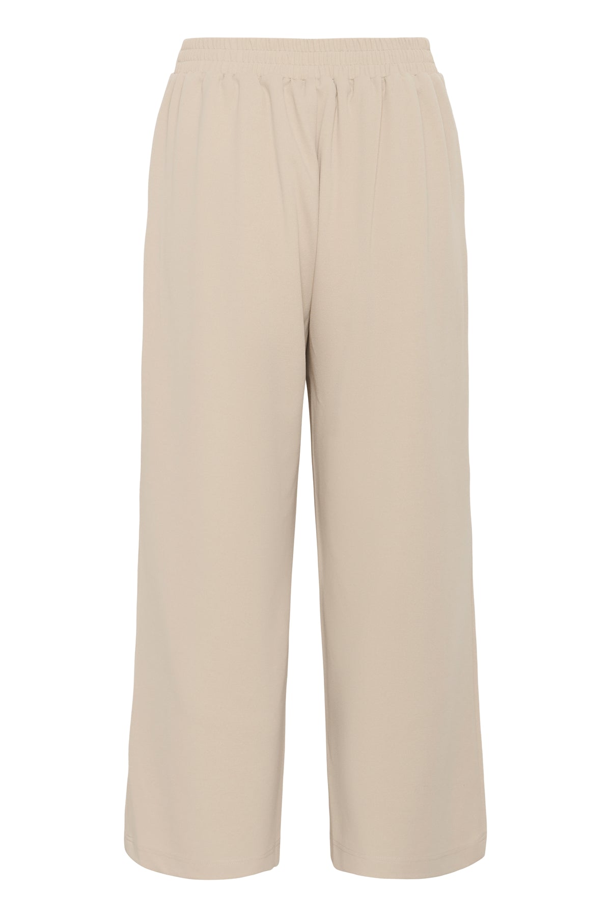 Kaffe Kaphoebe Feather Beige Wide Leg Cropped Trousers
