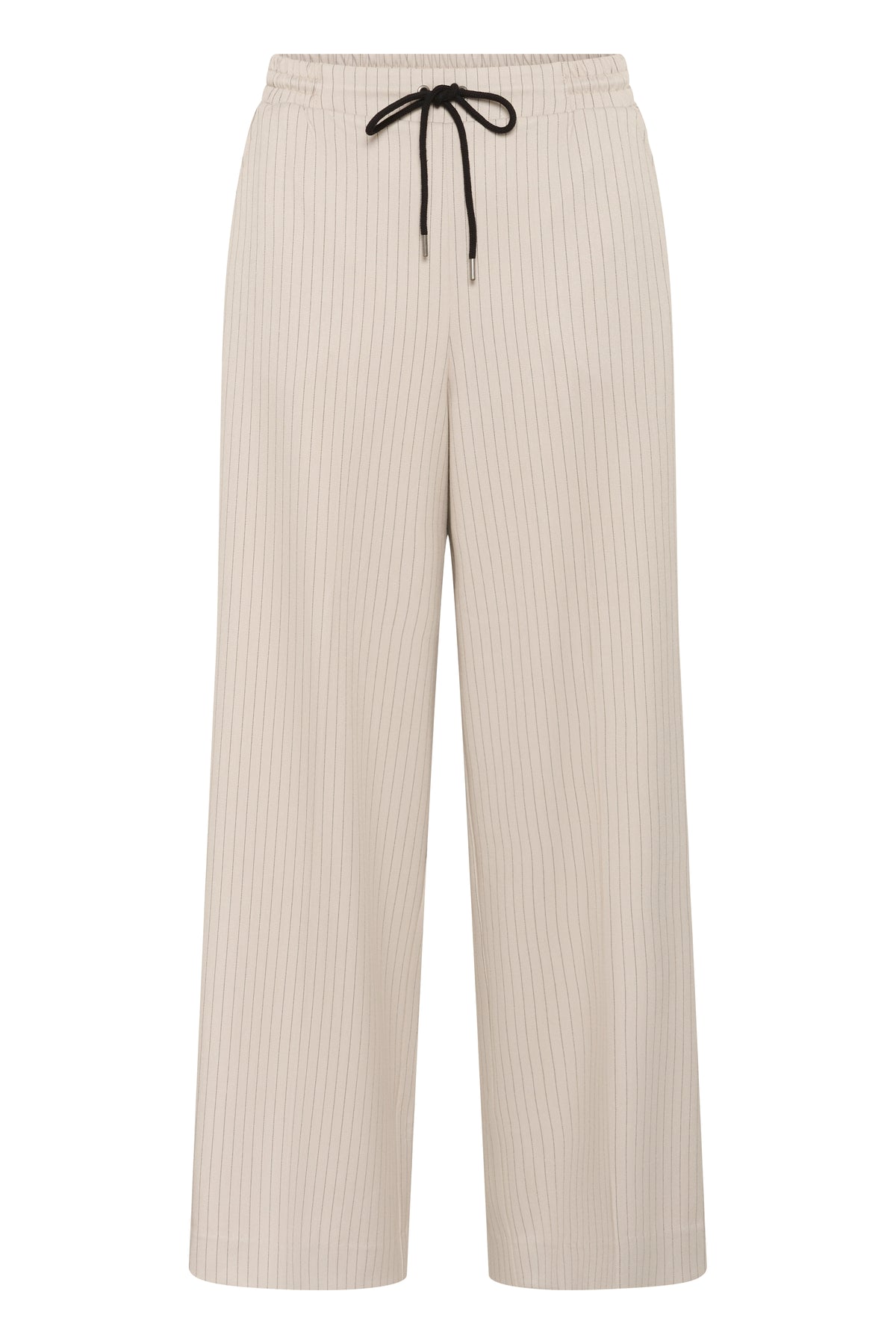 Kaffe Kaserena Beige Striped Wide Leg Trousers, 10511403
