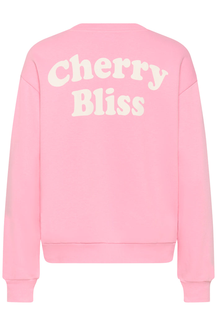 Kaffe Kamelody Pink Frosting Supersoft Fleece Lined ‘Cherry Bliss’ Sweatshirt