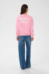 Kaffe Kamelody Pink Frosting Supersoft Fleece Lined ‘Cherry Bliss’ Sweatshirt