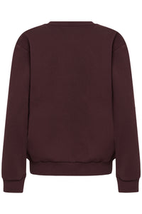 Kaffe KaJenny Fudge Burgundy Lace Fleece Lined Sweatshirt