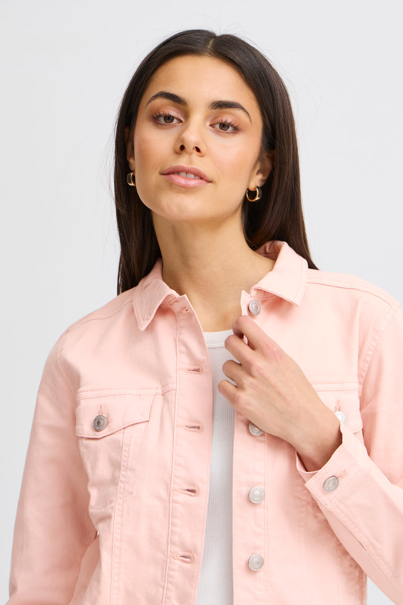 Fransa FrVotwill Rose Smoke Soft Stretch Denim Jacket