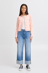 Fransa FrVotwill Rose Smoke Soft Stretch Denim Jacket