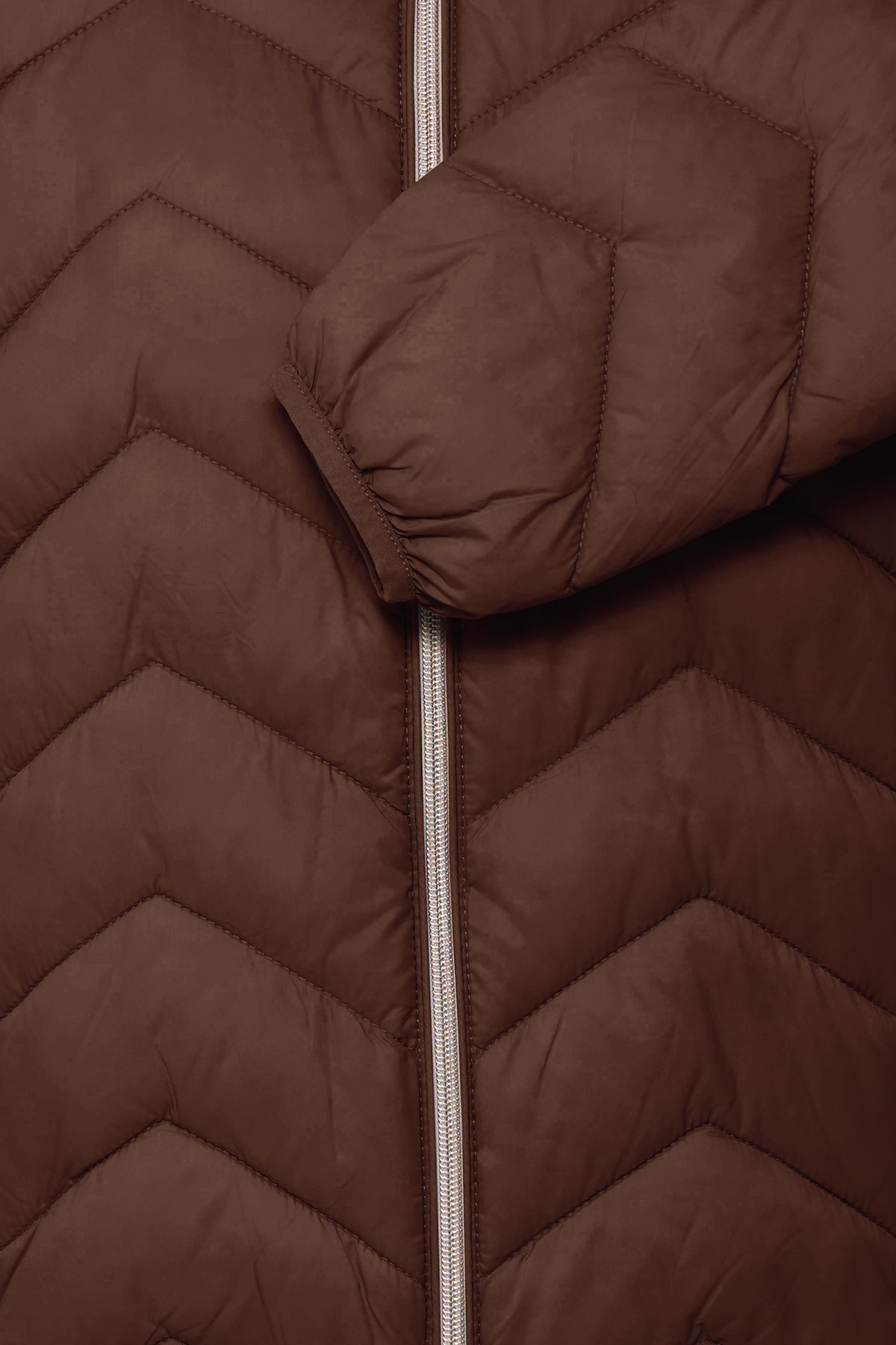 Fransa FrBaPadding Chocolate Hot Fudge Puffa Coat with Hood, 20609336