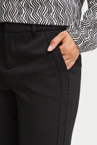 Fransa Tessa Black Slim Leg Cigarette Trousers, 20611257