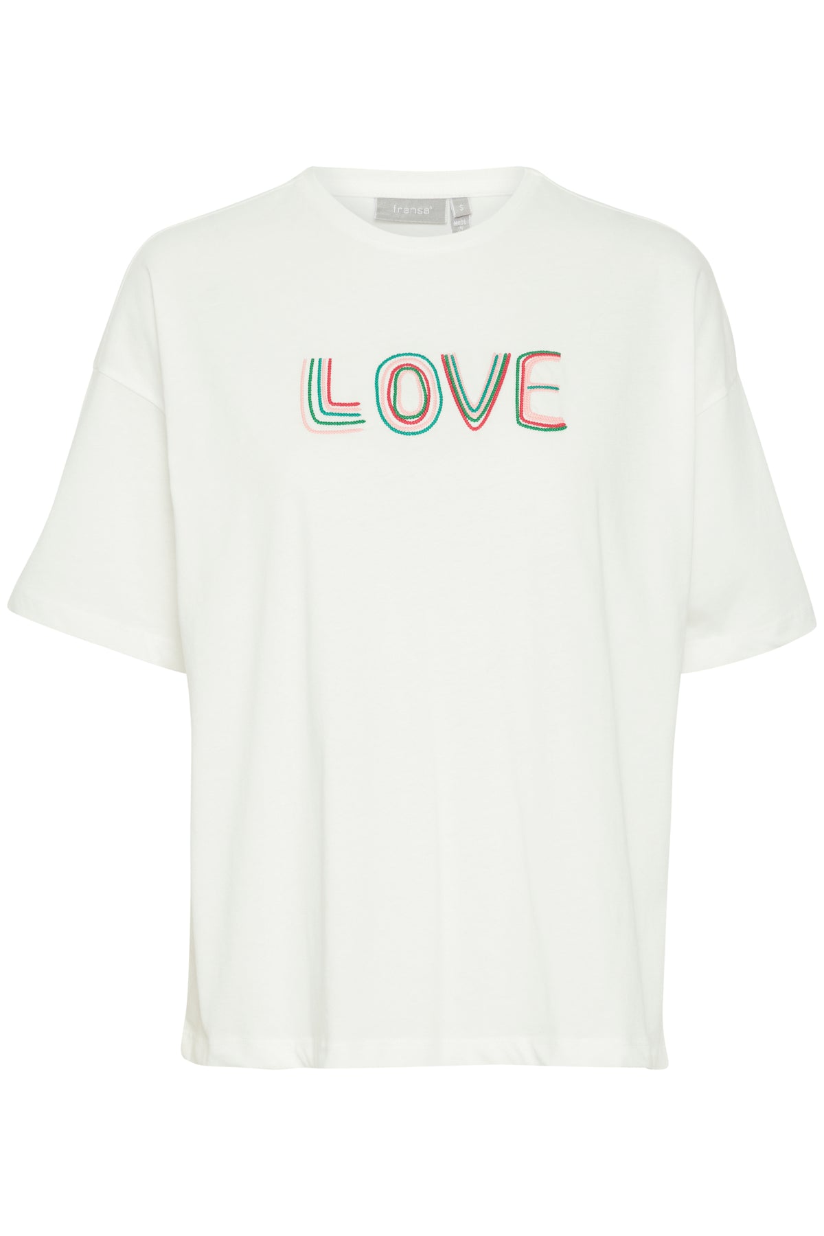 Fransa FrKoko Blanc de Blanc Oversized 'LOVE' T-Shirt, 20613772