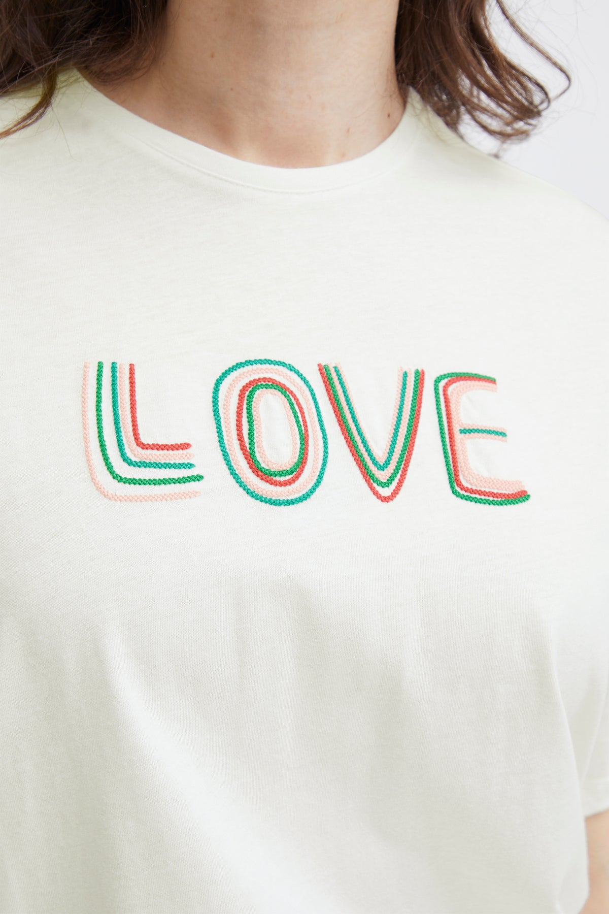 Fransa FrKoko Blanc de Blanc Oversized 'LOVE' T-Shirt, 20613772