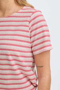 Fransa FrJosie Lotus Pink Stripe T-Shirt, 20615550