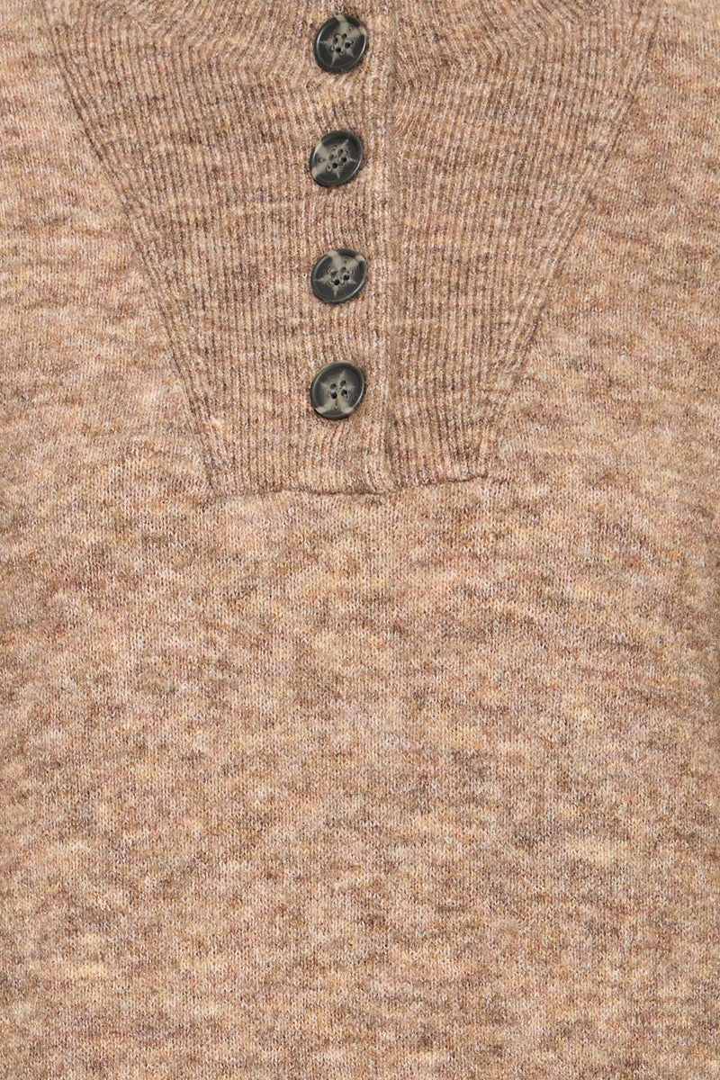 Fransa Frsanny Cocoa Melange Knitted Jumper Dress