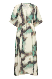 Fransa FrAyla Marble Creme De Menthe Printed V-Neck Maxi Dress, 20617498