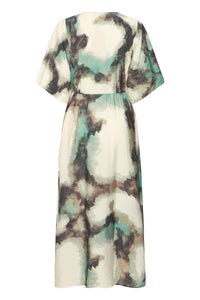 Fransa FrAyla Marble Creme De Menthe Printed V-Neck Maxi Dress