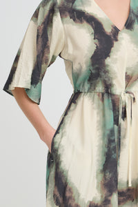 Fransa FrAyla Marble Creme De Menthe Printed V-Neck Maxi Dress