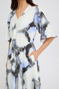 Fransa FrAyla Marble Hydrangea Printed V-Neck Maxi Dress, 20617498