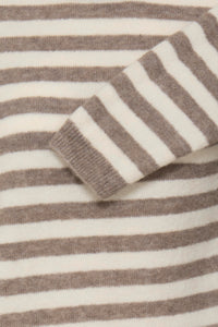 Fransa FrIdaa Driftwood Taupe Striped Supersoft Knit, 20618351