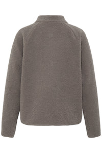 Fransa FrTenya Driftwood 1/2 Zip Teddy Fleece