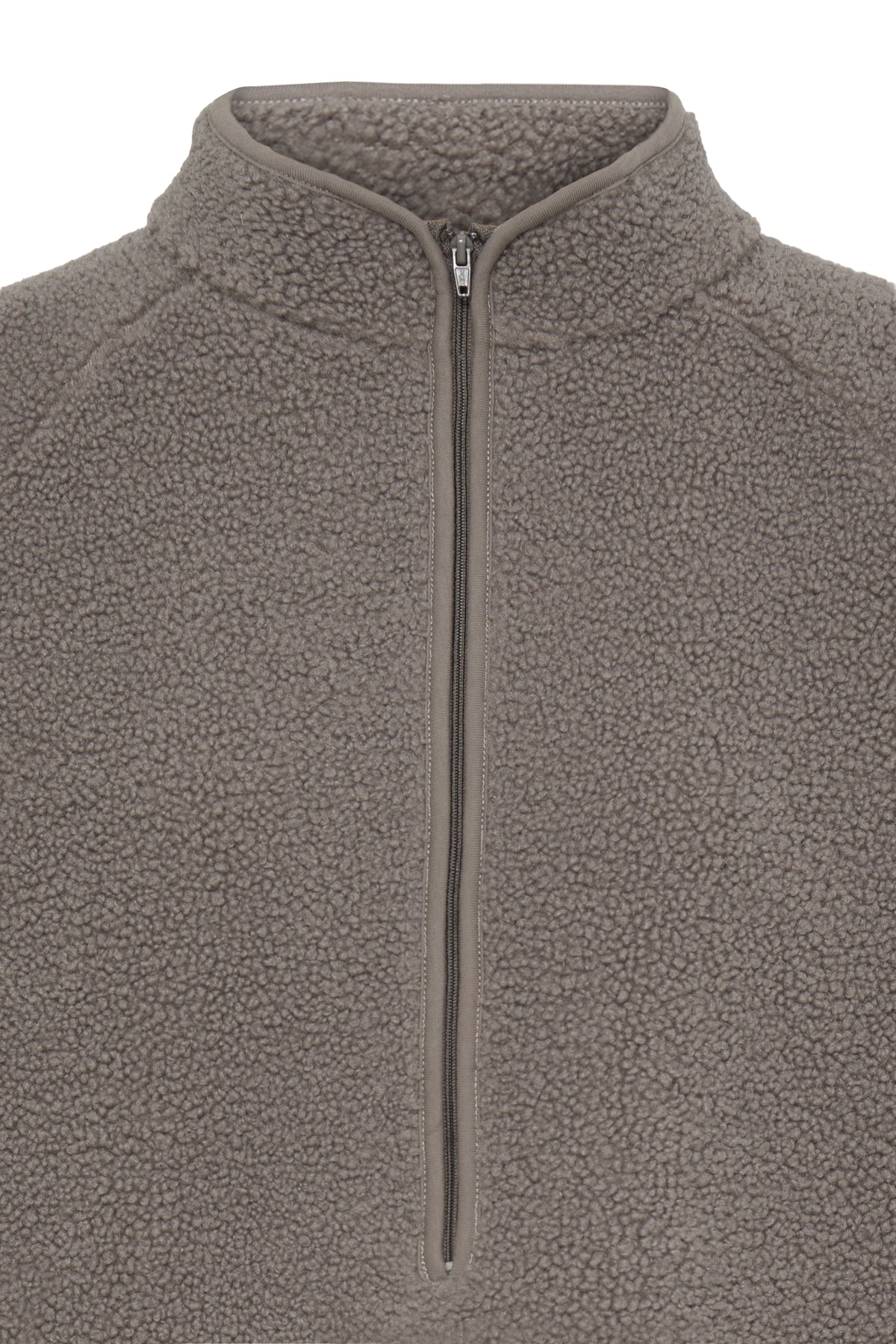 Fransa FrTenya Driftwood 1/2 Zip Teddy Fleece